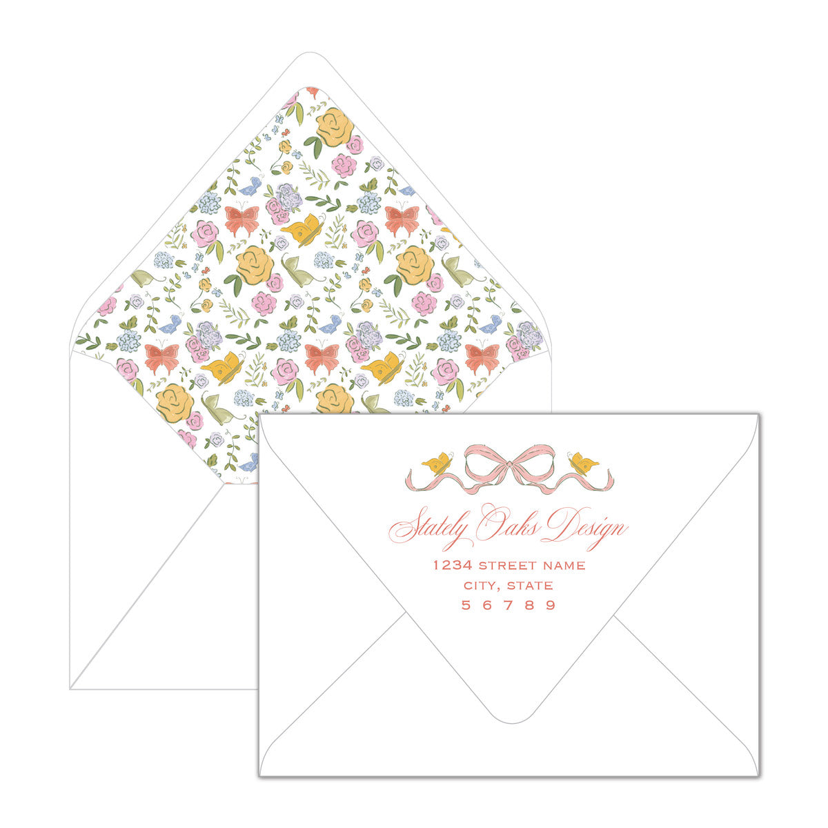 Bow and Butterfly Invitation