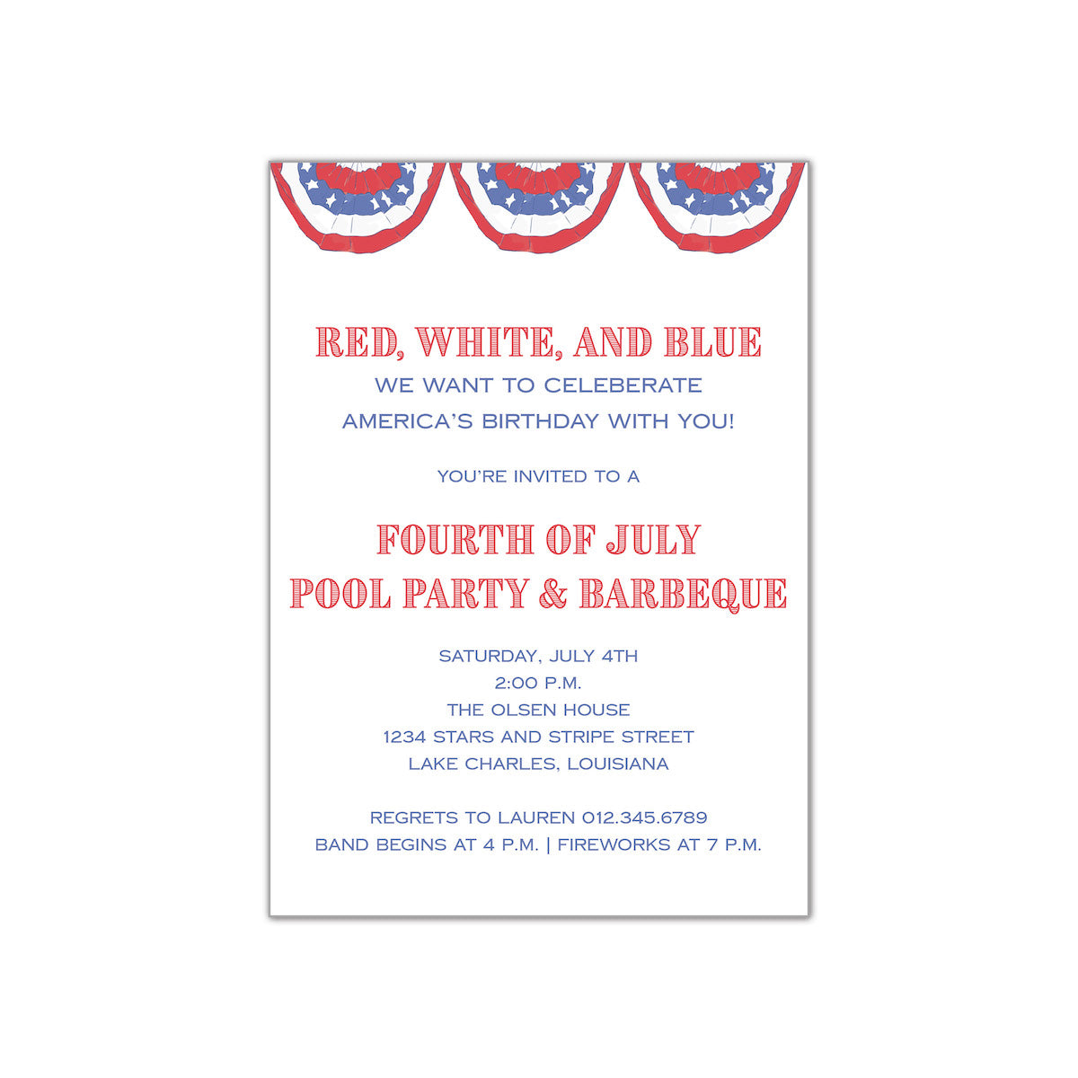 Americana Banner Invitation