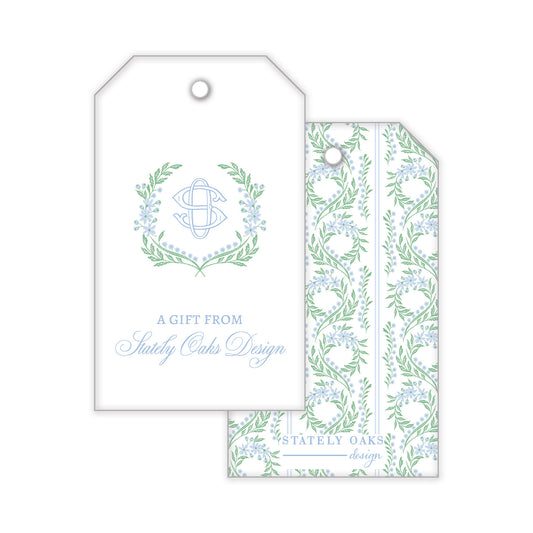 Chinoiserie Blue Block Gift Tag