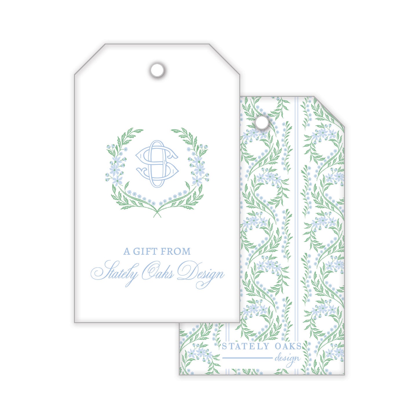 Chinoiserie Blue Block Gift Tag