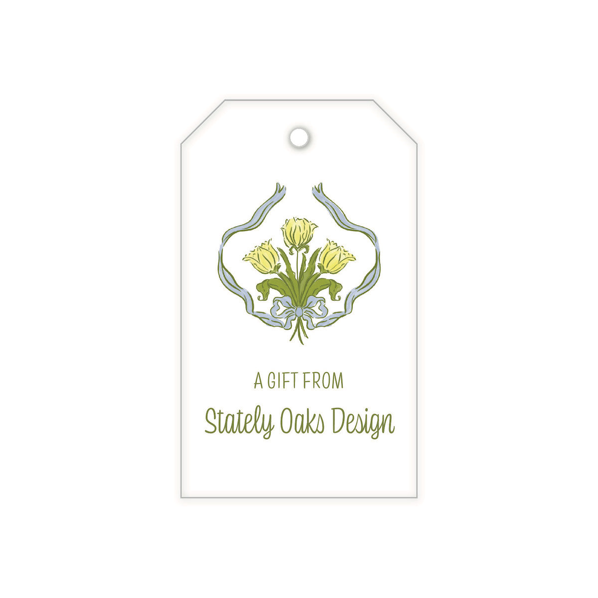 Spring Tulips Crest Gift Tag