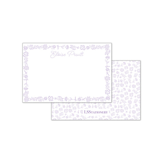 Lilac Ditsy Notecard