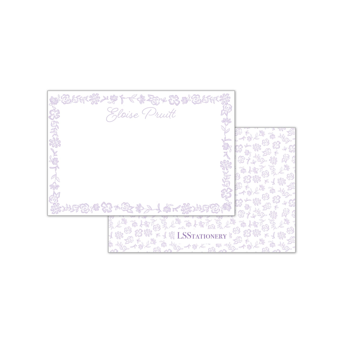 Lilac Ditsy Notecard