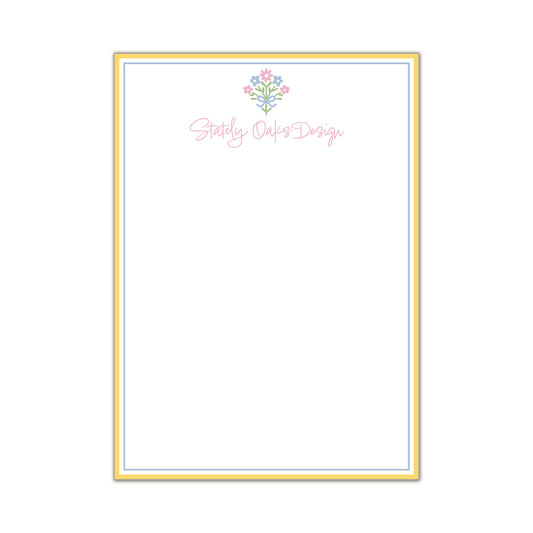 Floral Bow Scallop Notepad