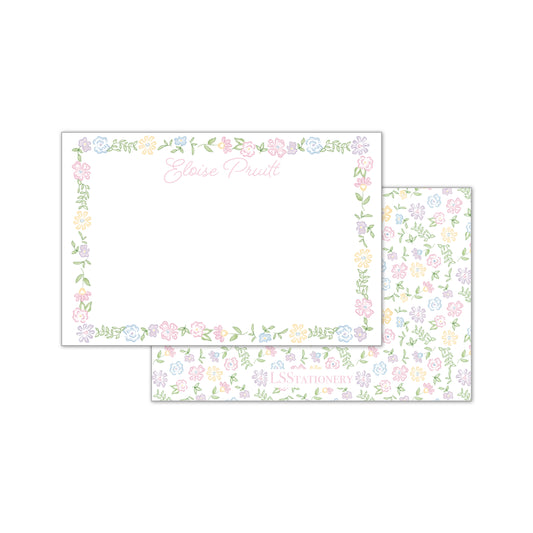 Ditsy Multicolor Frame Notecard