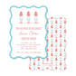 Pop on Over - Red, White, Blue Bow Invitation