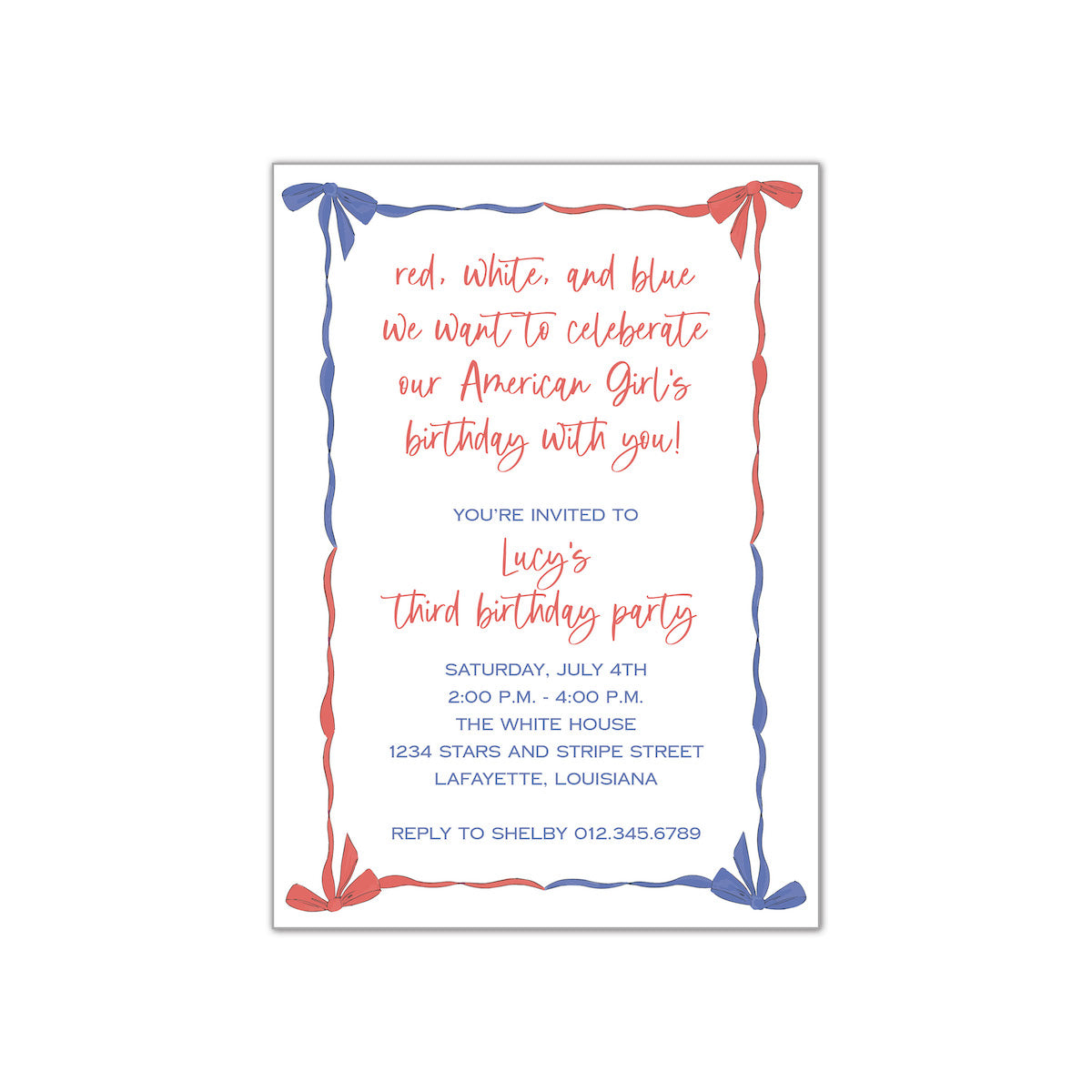 Americana Bow Invitation