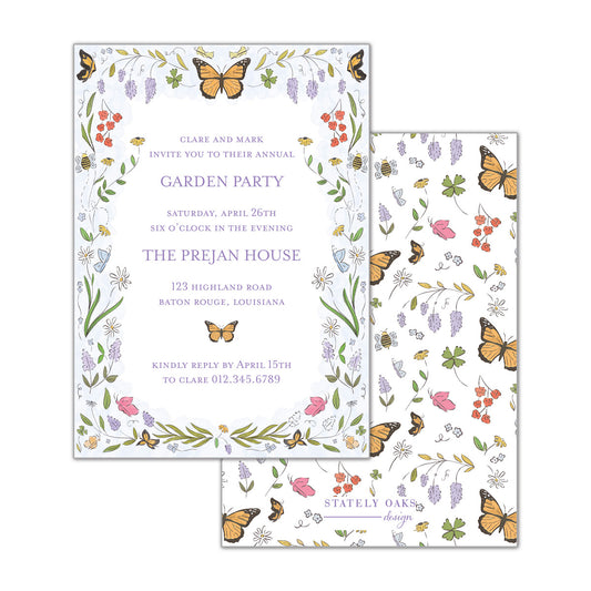 Butterfly Garden Invitation