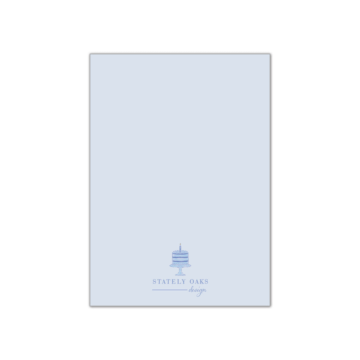 One Little Candle Blue Invitation