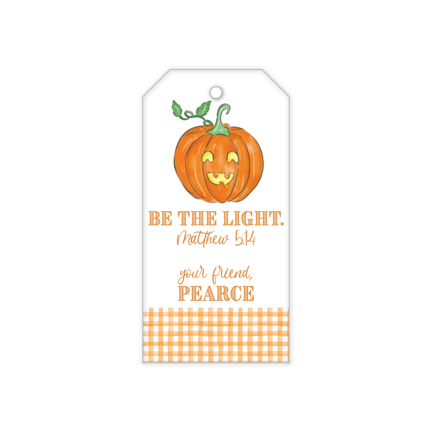 Be the Light Vertical Gift Tag