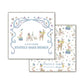Party Animals Blue Square Calling Card