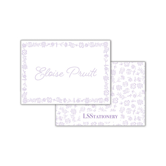 Lilac Ditsy Calling Card