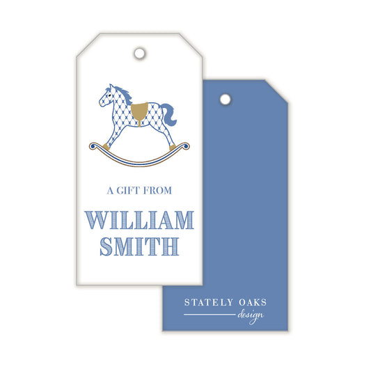 Chic Rocking Horse Gift Tag